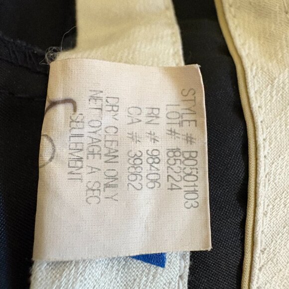 Theory Navy/Plaid Trouser Pant, Size 4 - Picture 6 of 6